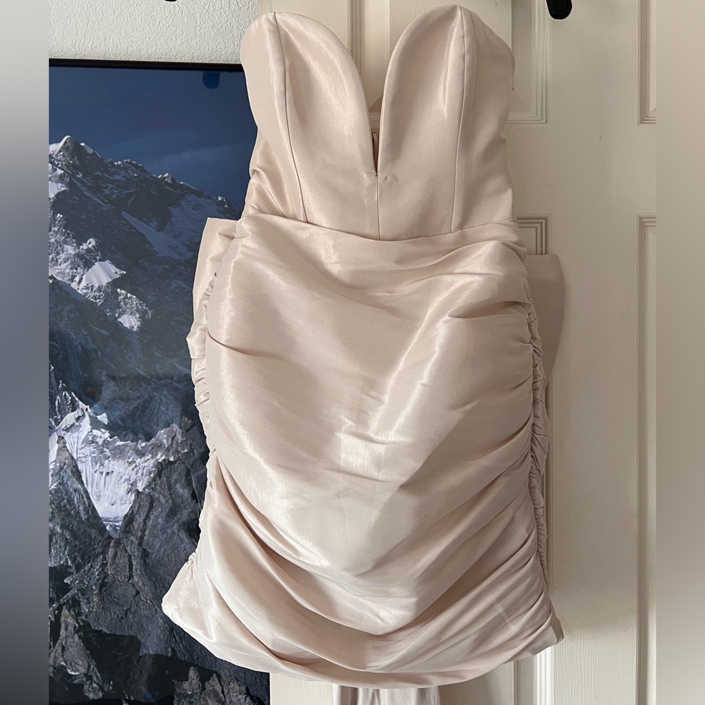 Oh Polly Cream Mini Dress